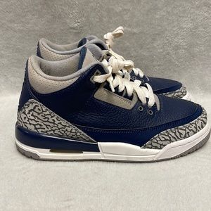 Air Jordan Retro III 3 Georgetown Sneakers Size 6Y